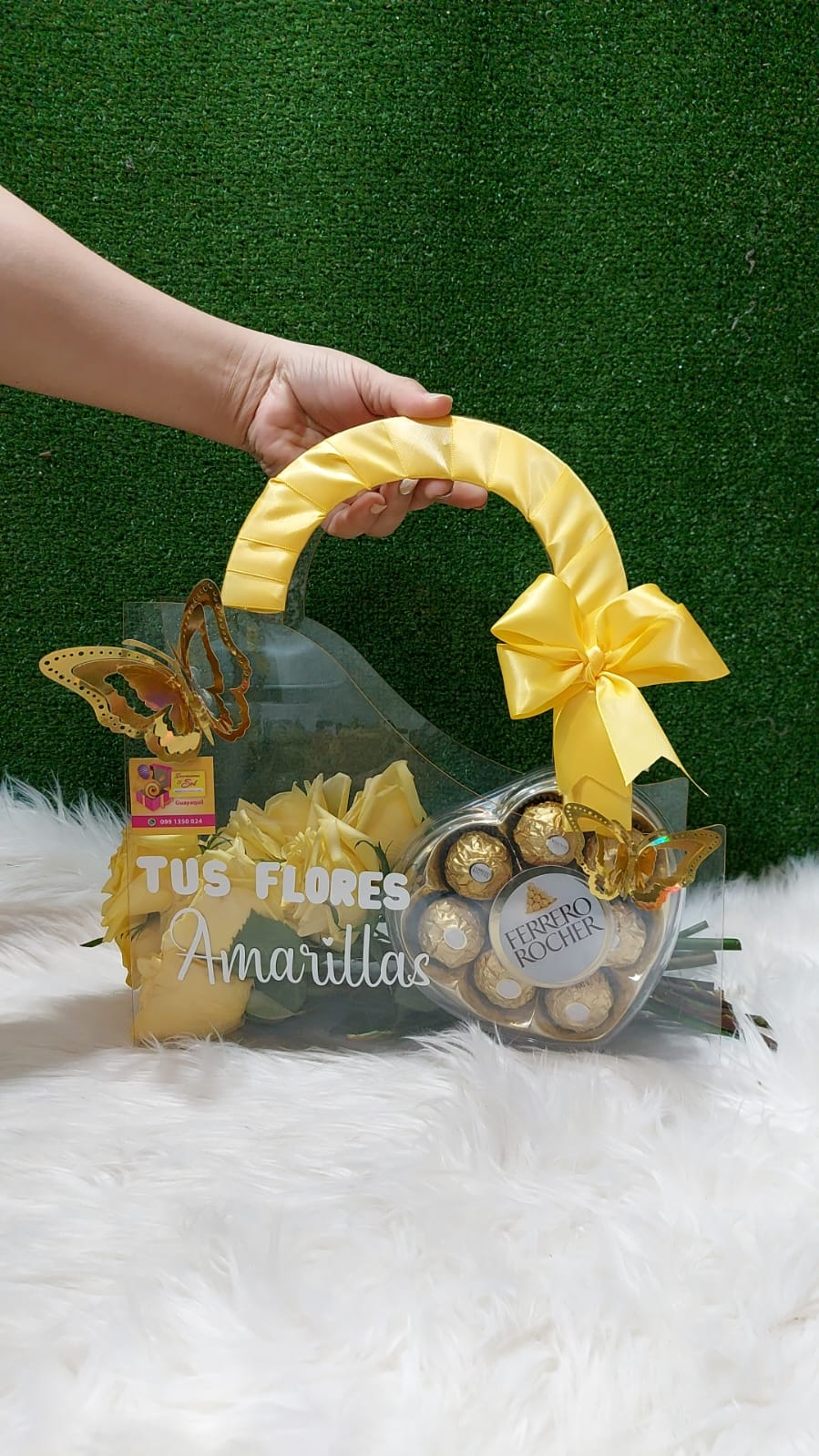 Flores amarillas - Canasta floricienta